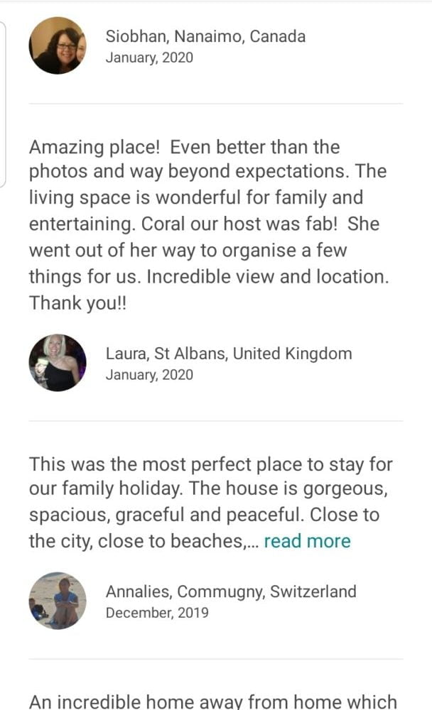 Expected guests Airbnb reviews