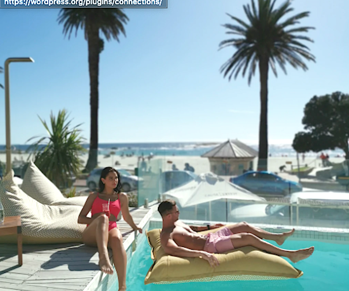 Airbnb floatng sunloungersfloating